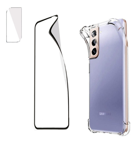 Carcasa Para Samsung S21 Plus Clear + Hidrogel +glass Camara