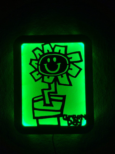 Velador Cuadro Green Day Retroiluminado Digitalfibro_neonled