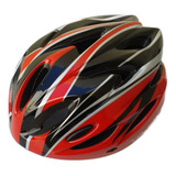 Casco Tg-bike Savage Rojo-negro Unitalla Con Luz Trasera