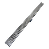 Ralo Banheiro Inox Bolinha 5x70 Linear Saída 40mm Col Cinza