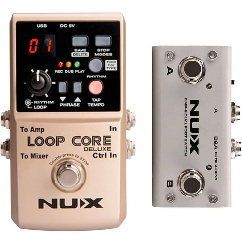 Loopera Nux Loop Core Deluxe + Footswitch Guitarra Bajo Gtia