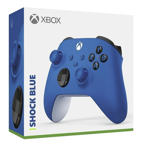 Controle Series Shock Blue Azul Sem Fio Microsoft Xbox Novo