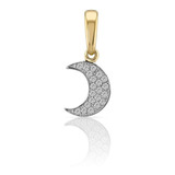 Dije Luna Micro Pavé Oro 14k Abba Joyas