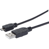 Cable Usb 2.0 Manhattan 307161 Usb A Micro Usb 1 Metro Ne /v Color Negro