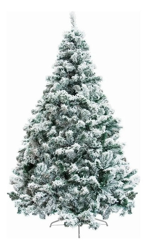 Arbol Navidad Artificial Nevado 2.10m Pachon Jardimex Pino Color Blanco
