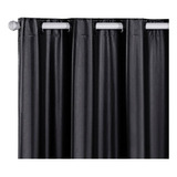 Cortina Blackout Pvc Para Sala Corta Luz 220x130 Curta Preto