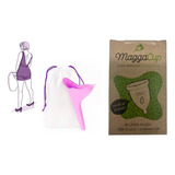 Kit Copa Menstrual Magga Cup + Urinal Mujer Parada 