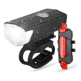 Pack Luz Bicicleta Delantera Y Trasera Recargable Luz Led