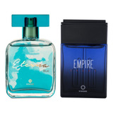 Kit Perfume Maculino Empire Sport + Feminino Eterna Blue.