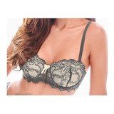 Brasier Dama Encaje Gris 80602