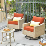 Juego Muebles Exterior Rocking Chairs (naranja)