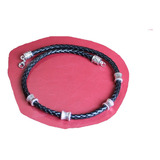 Collar Cuero Trenzado Tipo Choker - Garcantilla Largo 40 Cms