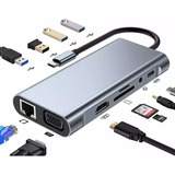 Adaptador Hub Macbook Pro Rj45 Vga Usb C Hdmi Thunderbolt