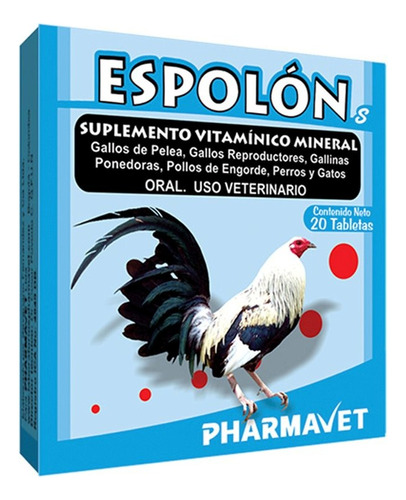 Espolón Multivitaminico Mineral Veterinario (aves, Perros)