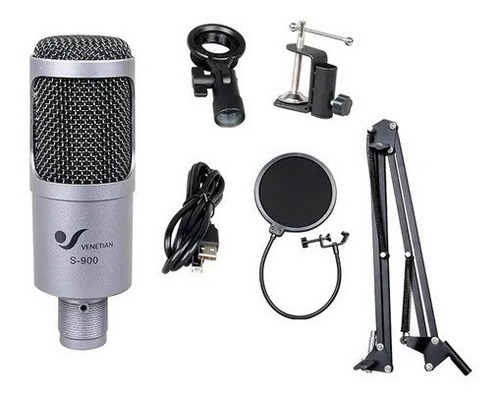 Microfono Condenser Venetian S900 Kit Usb Pc Estudio Youtube
