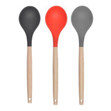 Colher De Silicone Para Cozinha Bambu 32cm