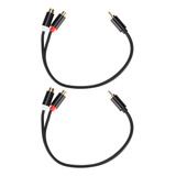 Cable Divisor Rca, 2 Unidades, 1 Macho A 2 Hembras Estéreo,