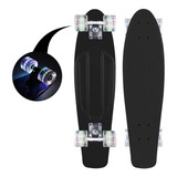 Skate Penny Patineta Negro Ruedas Led Niños / Lhua Store