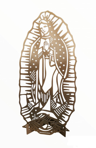 Virgen De Guadalupe 60cm Estrellas Celosía De Metal