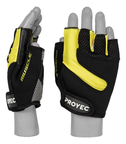 Proyec Guantes Gym Muscle Unisex Gimnasia Pesas Funcional