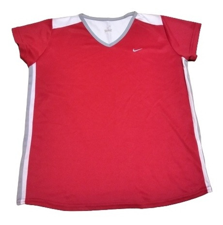 Remera Deportiva Nike Dri - Fit Mujer Running Training Roja