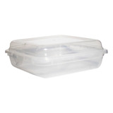 Lunchera Personalizable Transparente Tapa Bisagra X20