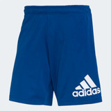 Shorts adidas Knit Logo Azul Ic2064