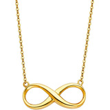 Collar Infinito De Oro Amarillo De 14 K - 17+1