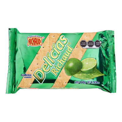 12 Pzas Galletas Delicias Richaud 100% Campechano 140g C/u