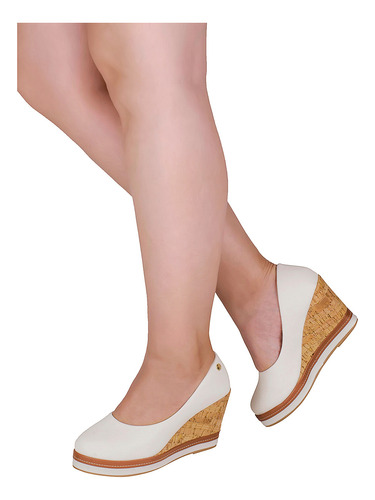 Scarpin Plataforma Meia Pata Sapato Anabela Lançamento Moda