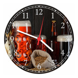 Relógio De Parede Cerveja Bar Churrasco Salas 50 Cm Q003