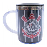 Caneca Térmica Arredondada Com Tampa 450ml - Corinthians 