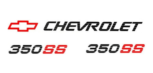 Pack 3 Pzs Calcas Chevrolet 350ss 115 X 9.4 Cm Y 50 X 7 Cm