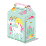 16 Cajas Cajitas Dulceras Unicornio Artículo Fiesta Uni0m1