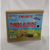 Ensarte Dinosaurios Madera Tejer Motricidad, Juego Didáctico