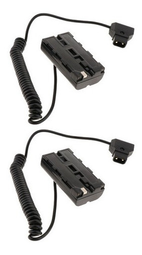 2 Peças D-tap Para Np-f550 Dummy Battery Power Adapter