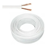 Cable 2x16 Color Blanco Awg Paralelo Rollo 100 Metros 