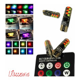 Kit Led Posicion Piojito T10 Rgb Colores Control Remoto 12v