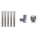 Kit Fogão A Lenha 110mm / 115mm Galvanizado Contém 7 Peças