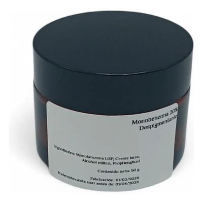 Crema Despigmentante Monobenzona 20% 50g Vitiligo | Envío gratis
