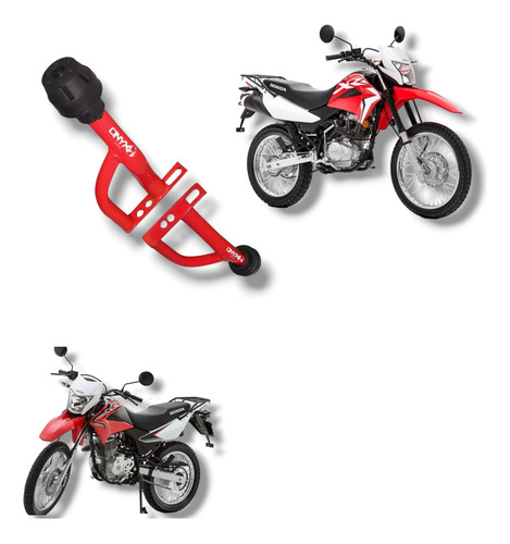 Slider Calibre 18 Para Motocicleta Honda Xr 150 Rojo