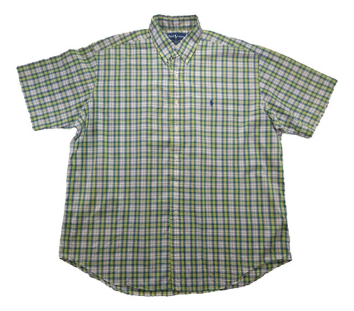 Camisa Ralph Lauren Blake Manga Corta Blanco/verde/azul