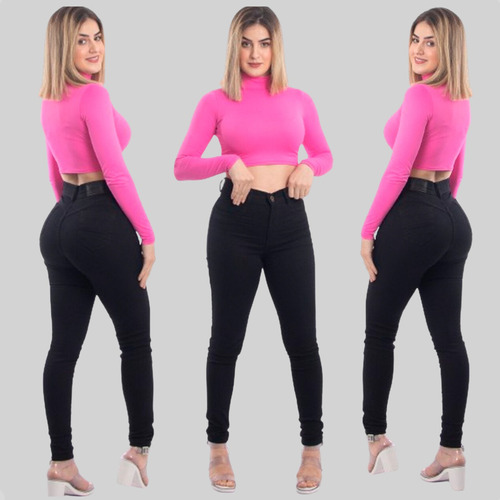 Kit 3 Calça Jeans  Feminina Modeladora Com Lycra Premium 