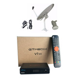 Kit Tv Satelital Gtmedia V7 S5x Hd H.265 + Antena 60cm + Lnb