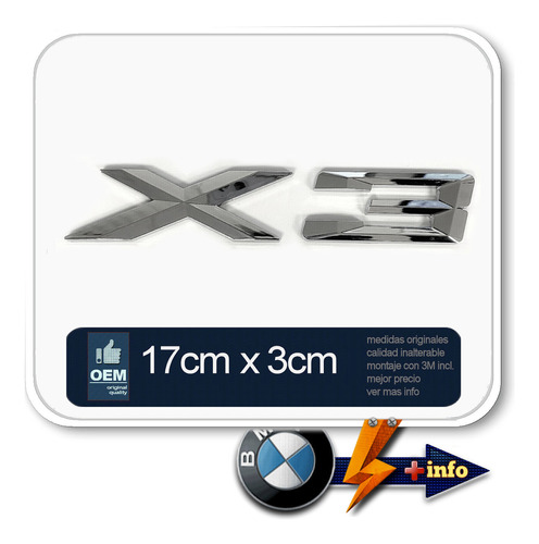 Insignia X3 Compatible Bmw Cromada Con 3m Tuningchrome Foto 3