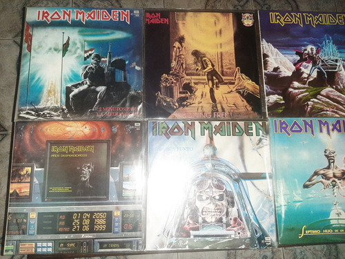 Lote 12 Vinilos Discos Iron Maiden Maxi Edicion Argentina 