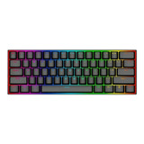 Teclado Gamer Redragon Dragonborn K630 Qwerty Blue Português Brasil Cor Preto Com Luz Rgb