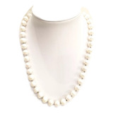 Collar Perlas De Rio 4mm,piedras Naturales Viviana Moreno 