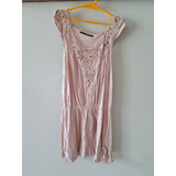 Vestido Akiabara Talle Medium Beige Bordado Corto