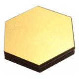 12 Pegatinas De Pared Hexagonales Con Espejo 3d, Diseño D